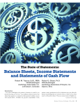 Balance Sheets Income statements, and Statements of Cash Flow