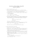 Introduction to Abstract Algebra, Spring 2013 Solutions to Midterm I