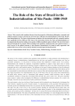 The Role of the State of Brazil in the Industrialization of São Paulo