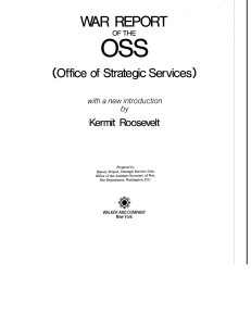 5. War Report of the OSS