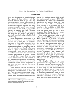 Early Star Formation: The Radial Infall Model