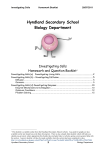 Investigating Cells - Hyndland Secondary School