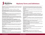 Myeloma Terms and Definitions