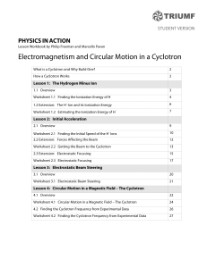 Electromagnetism and Circular Motion in a Cyclotron