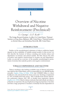 Chapter 1 - Overview of Nicotine Withdrawal and Negative