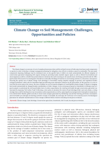 Climate Change vs Soil Management