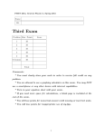 Third Midterm Exam Solutions