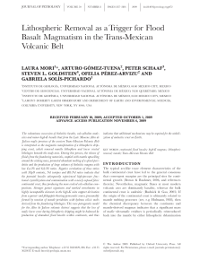 Lithospheric Removal as aTrigger for Flood