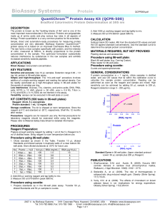 Datasheet PDF - BioAssay Systems