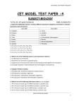 CET MODEL TEST PAPER -4