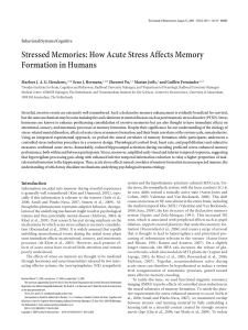Stressed Memories - Journal of Neuroscience