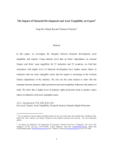 Financial Development, Assets and International Trade