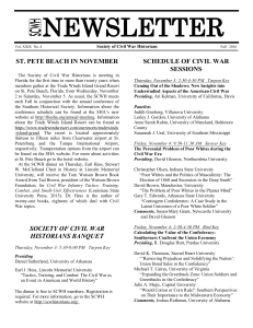 NEWSLETTER - The Society of Civil War Historians