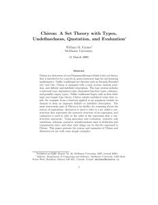 Chiron: A Set Theory with Types