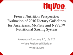 MyPlate NuVal and Dietary Guidelines for Americans