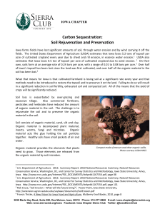 Carbon Sequestration: Soil Rejuvenation and