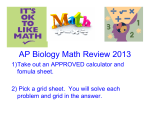 AP Biology Math Review 2013