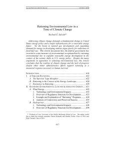 Rationing Environmental Law in a Time of Climate Change