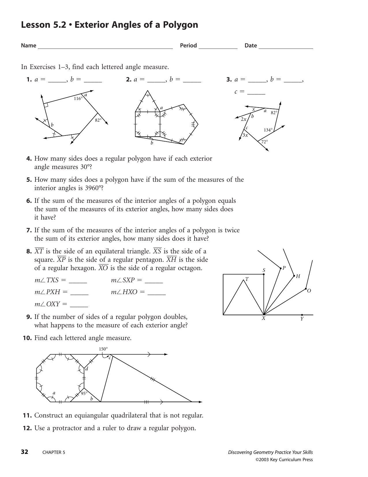 Lesson 5 2 Exterior Angles Of A Polygon