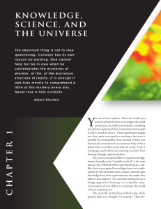 knowledge, science, and the universe chapter 1