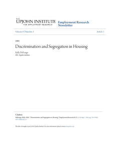 Discrimination and Segregation in Housing - Upjohn Research