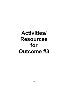 C5) Activities/Resources for Module Outcomes 3