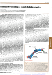 Radioactive isotopes in solid state physics