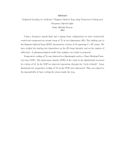 Enhanced Loading of a Lithium 7 Magneto Optical Trap using