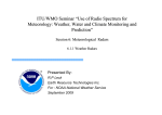ITU/WMO Seminar “Use of Radio Spectrum for Meteorology