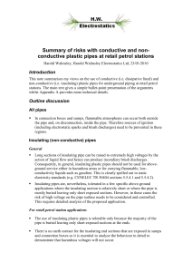 Summary of risks with conductive and non-conductive plastic