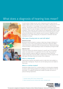 What does a diagnosis of hearing loss mean?