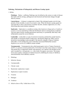 Pathology, Mechanisms of Pathogenicity and Disease