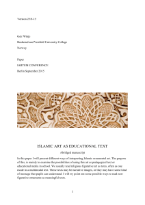 ISLAMIC ART AS EDUCATIONAL TEXT
