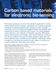 Carbon based materials for electronic bio-sensing