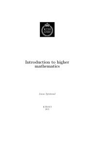 Introduction to higher mathematics