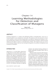 Learning Methodologies for Detection and Classification of Mutagens
