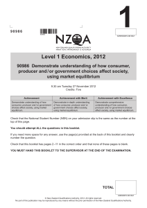 Level 1 Economics (90986) 2012