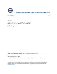 Aspect in Spanish Grammar - BYU ScholarsArchive