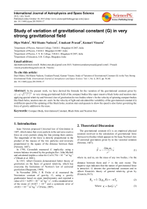 Study of variation of gravitational constant (G) in very strong