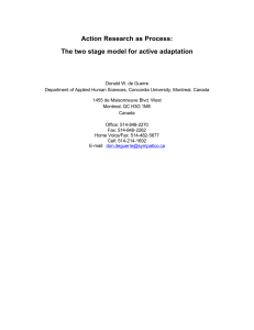 Action Research as Process: The two stage model for