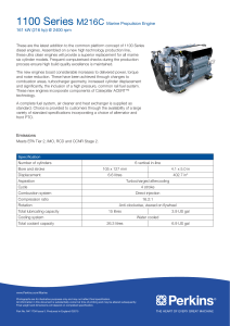 1100 Series M216C Marine Propulsion Engine 161 kW