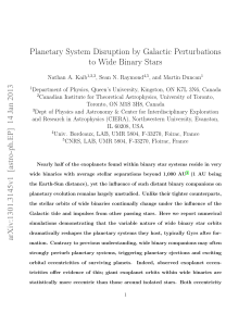 Planetary System Disruption by Galactic