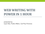 web writing with power in 1 hour