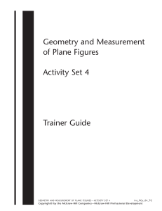 Geometry and Measurement of Plane Figures Activity