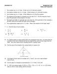 Geometry CC Assignment #10 Ratio and Proportion 1. Two numbers