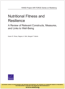 Nutritional Fitness and Resilience: A Review of
