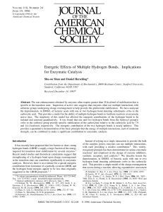 Energetic Effects of Multiple Hydrogen Bonds. Implications for