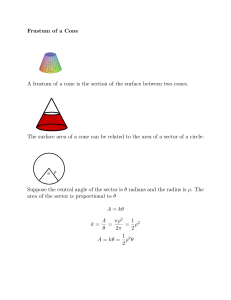 Area of the frustum of a cone