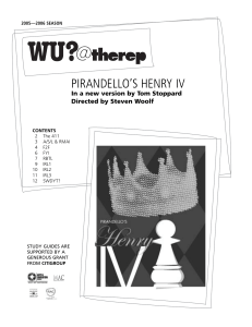 Pirandello`s Henry IV