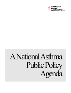 A National Asthma Public Policy Agenda